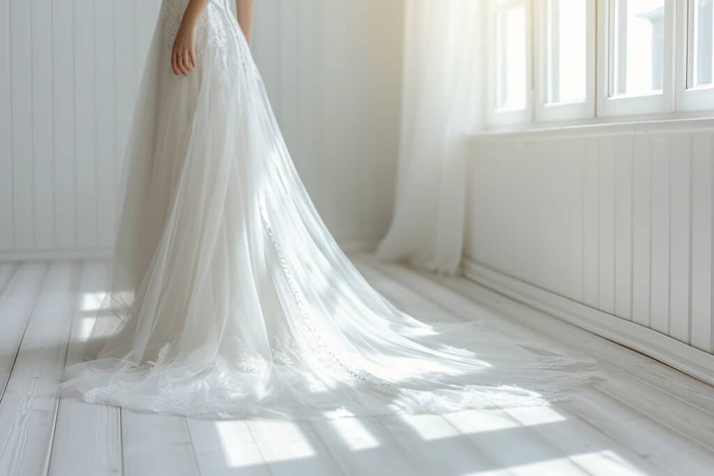Etape 4 : Laver la robe de mariée