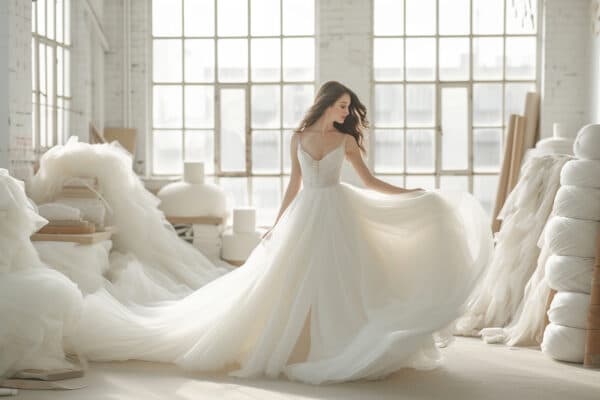 Guides pour choisir la quantité de tissu pour votre robe de mariée